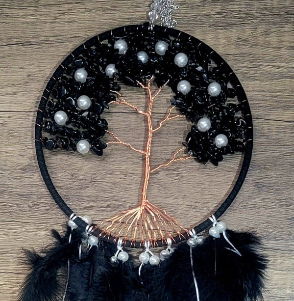 Obsidian Tree of Life Dreamcatcher