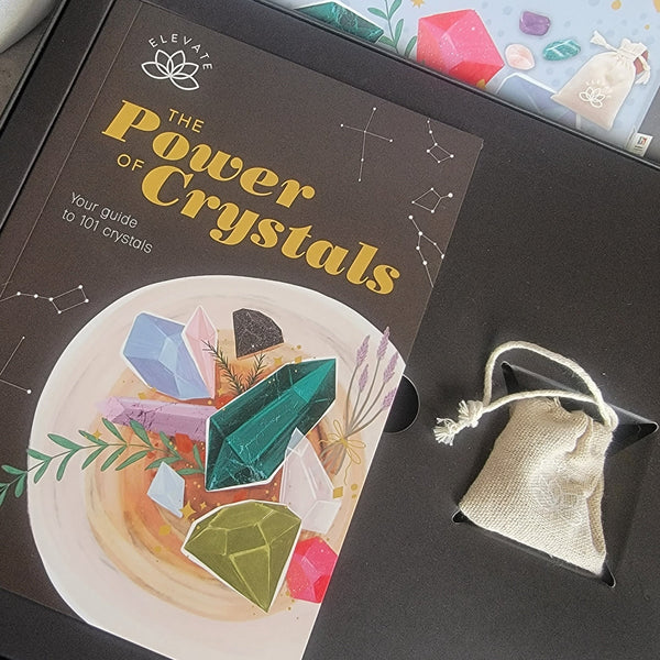 Elevate: Power of Crystals (Crystal Healing Kit + Book)